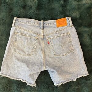 Levi's 501 Light Blue Denim Cutoff Shorts